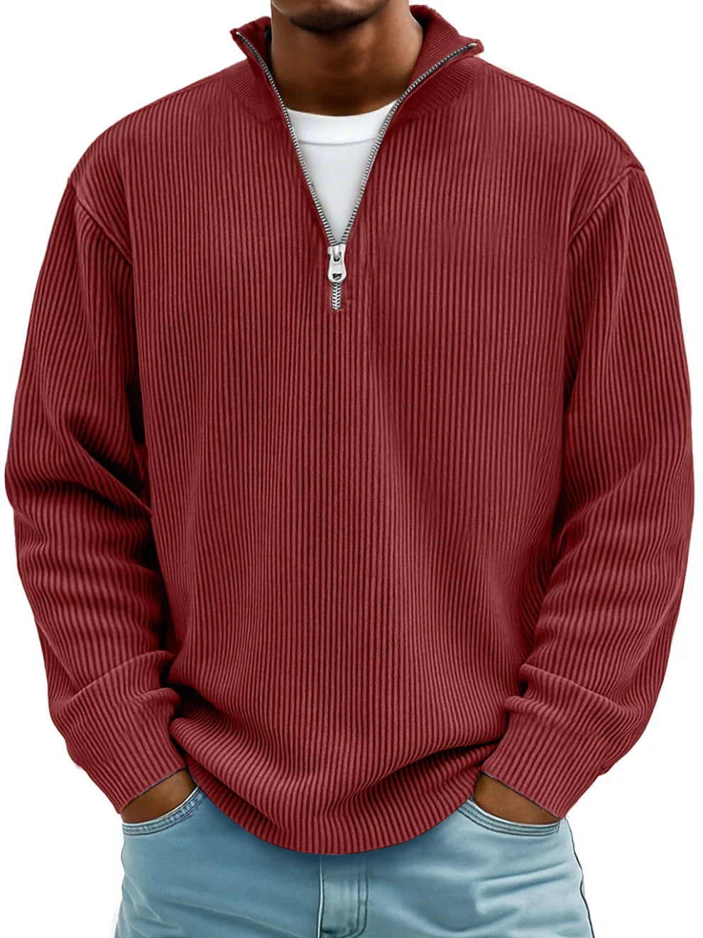 Luka – Premium Ribbed Half-Zip Sweater