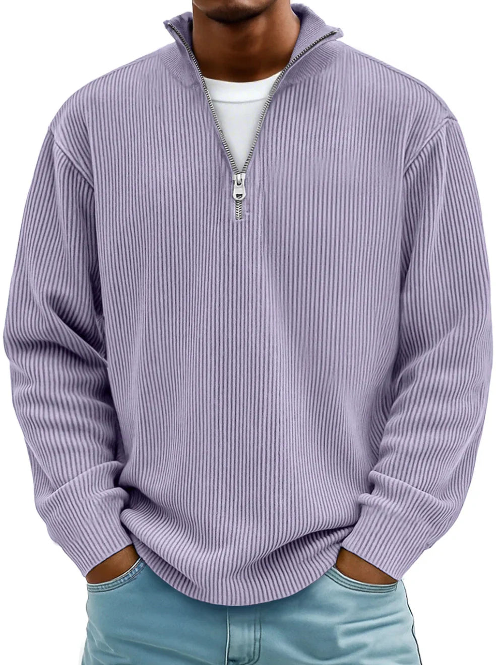 Luka – Premium Ribbed Half-Zip Sweater