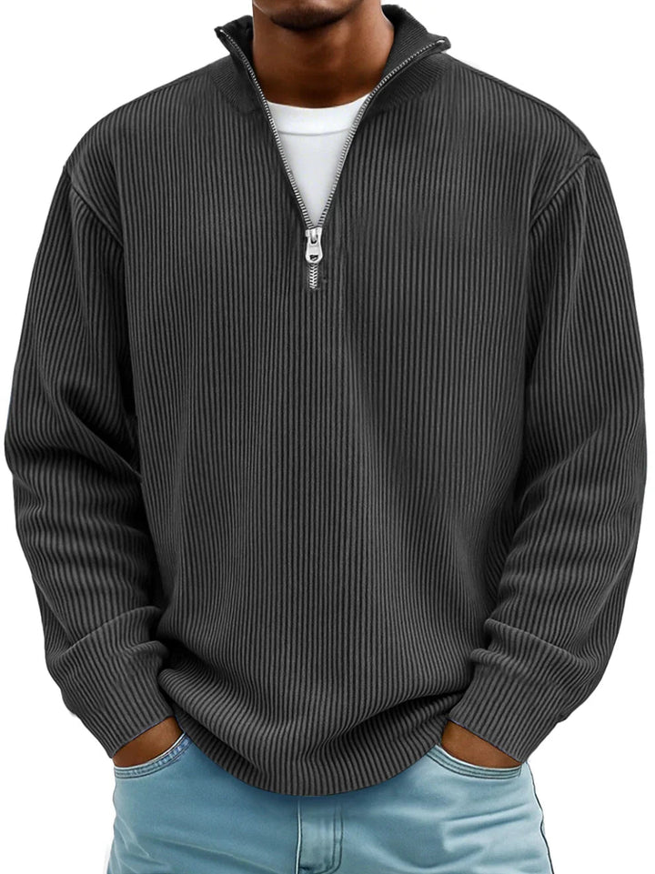 Luka – Premium Ribbed Half-Zip Sweater