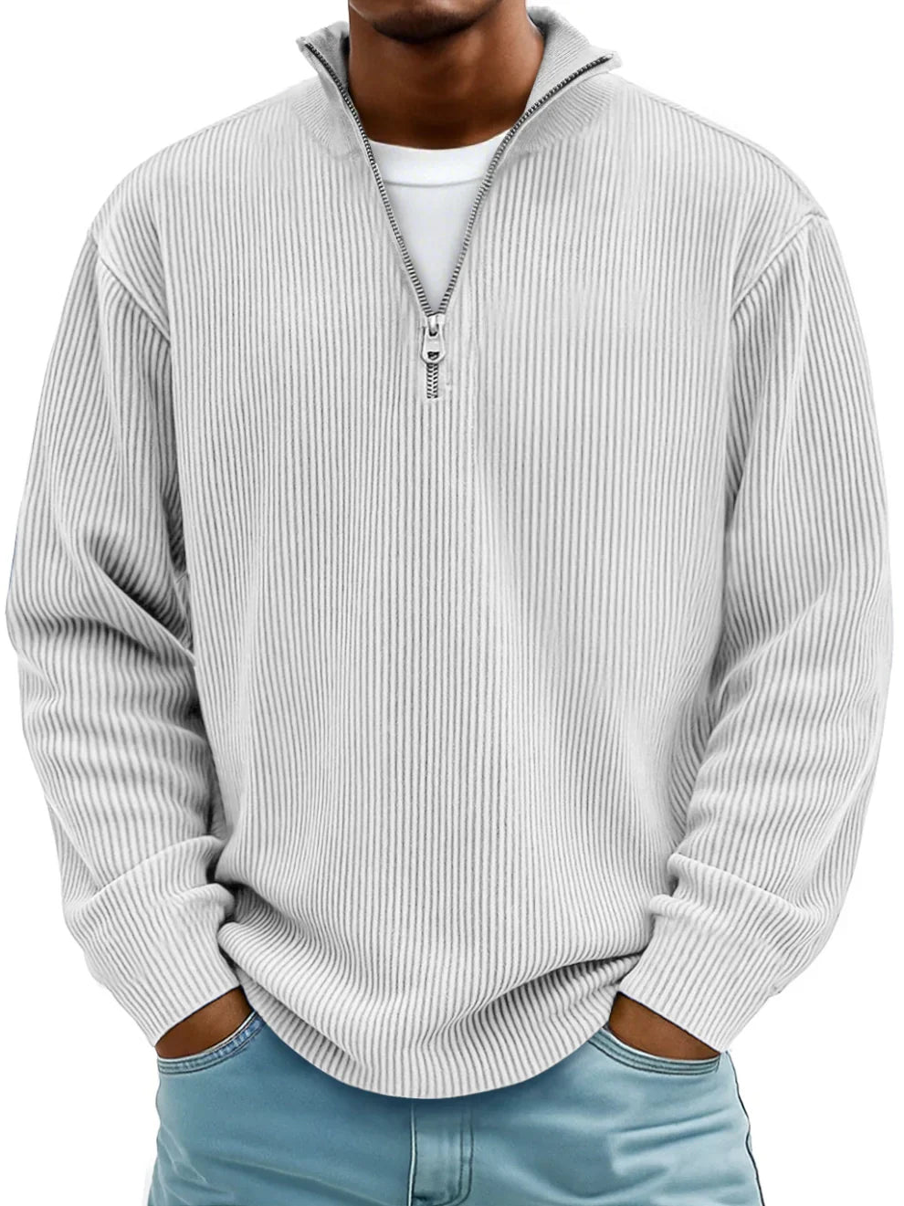 Luka – Premium Ribbed Half-Zip Sweater