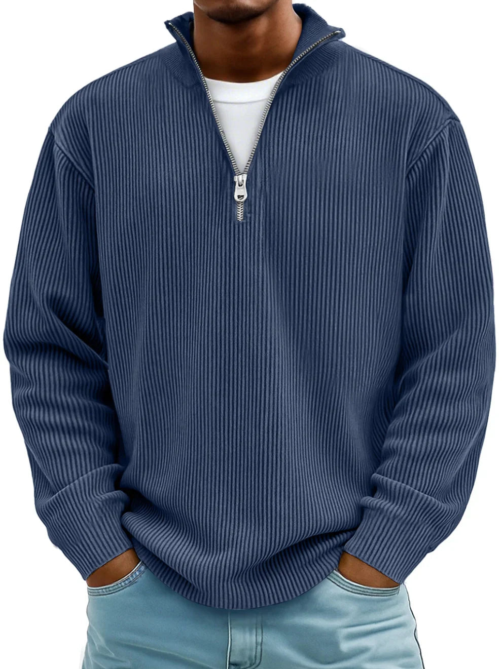 Luka – Premium Ribbed Half-Zip Sweater