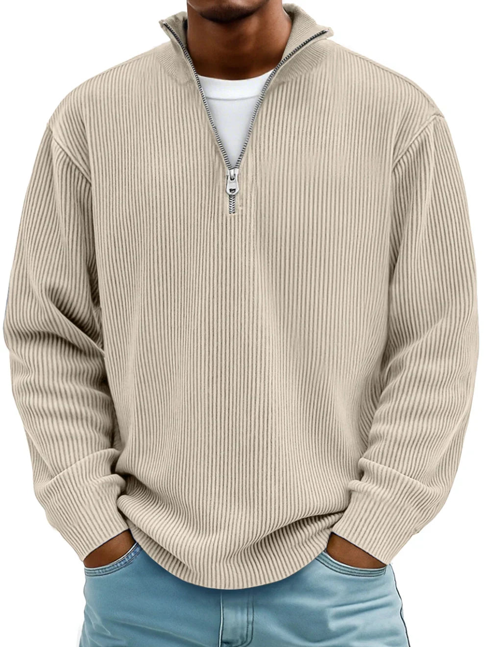 Luka – Premium Ribbed Half-Zip Sweater