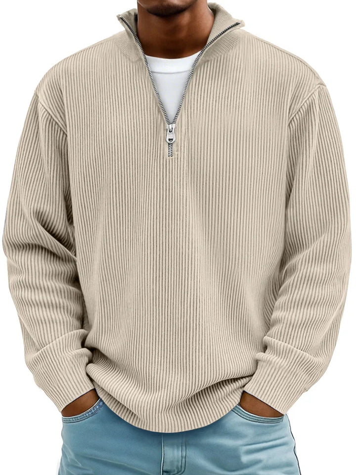 Luka – Premium Ribbed Half-Zip Sweater