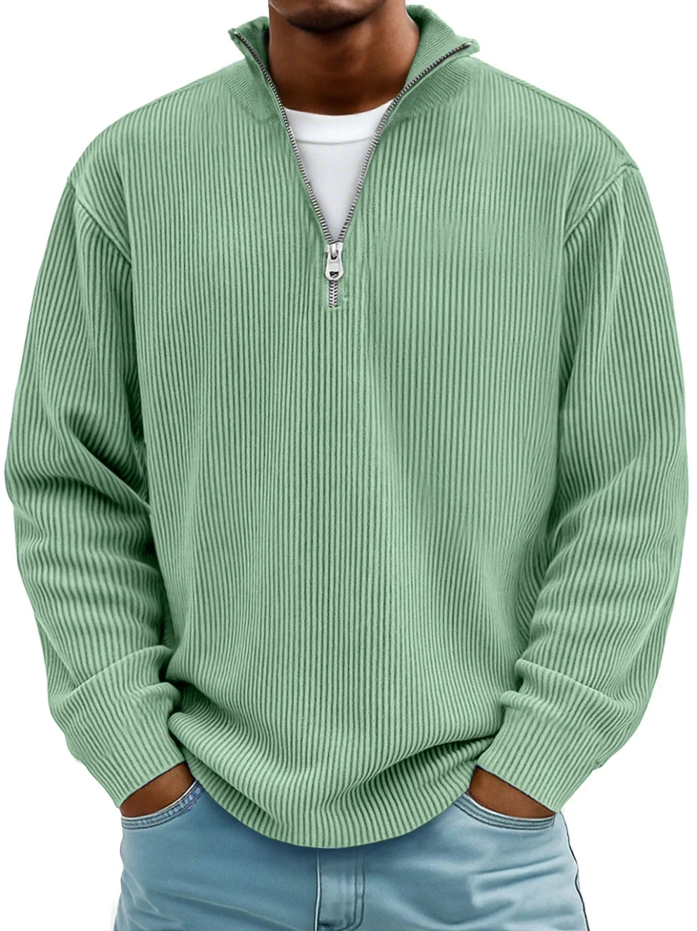 Luka – Premium Ribbed Half-Zip Sweater