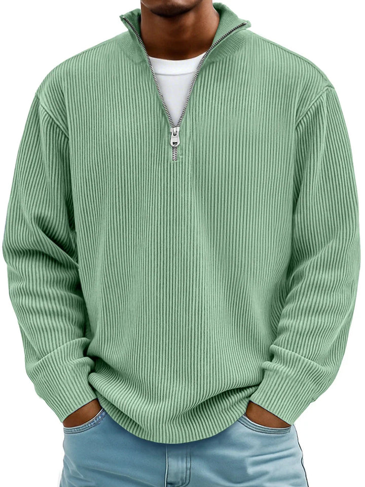 Luka – Premium Ribbed Half-Zip Sweater