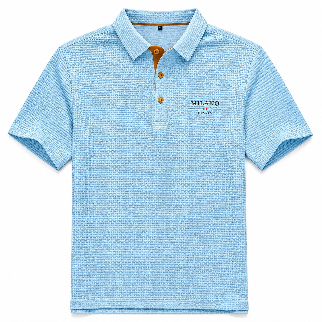 Milano – Men's Textured-Pattern Polo Shirt