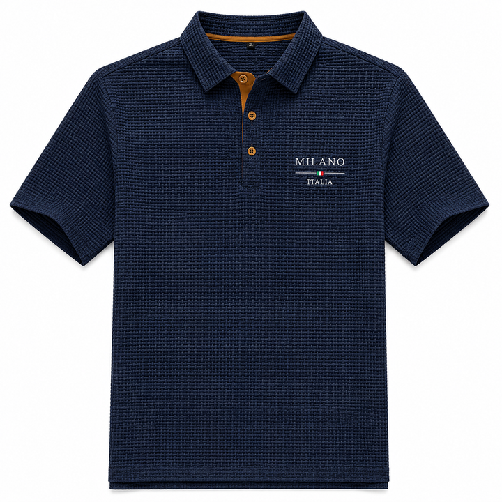 Milano – Men's Textured-Pattern Polo Shirt