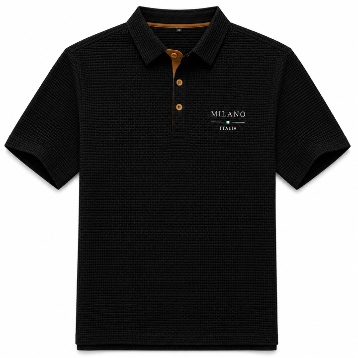 Milano – Men's Textured-Pattern Polo Shirt