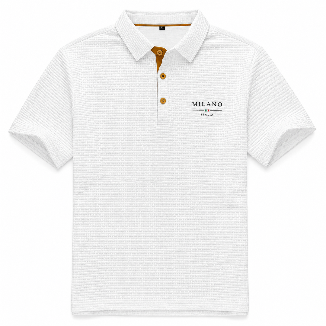 Milano – Men's Textured-Pattern Polo Shirt