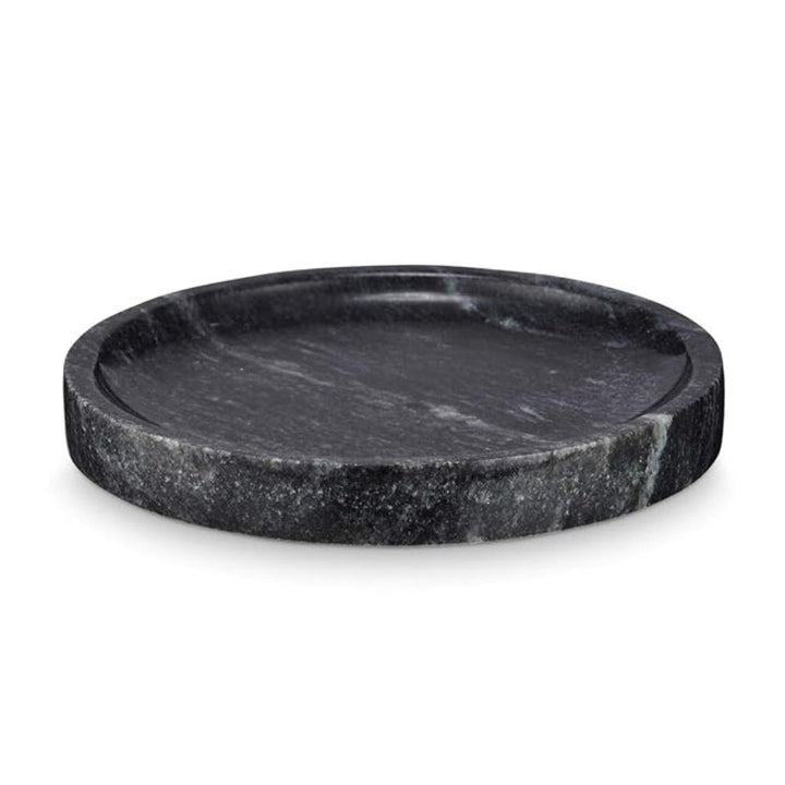 Round Marble Decorative Tray – Black