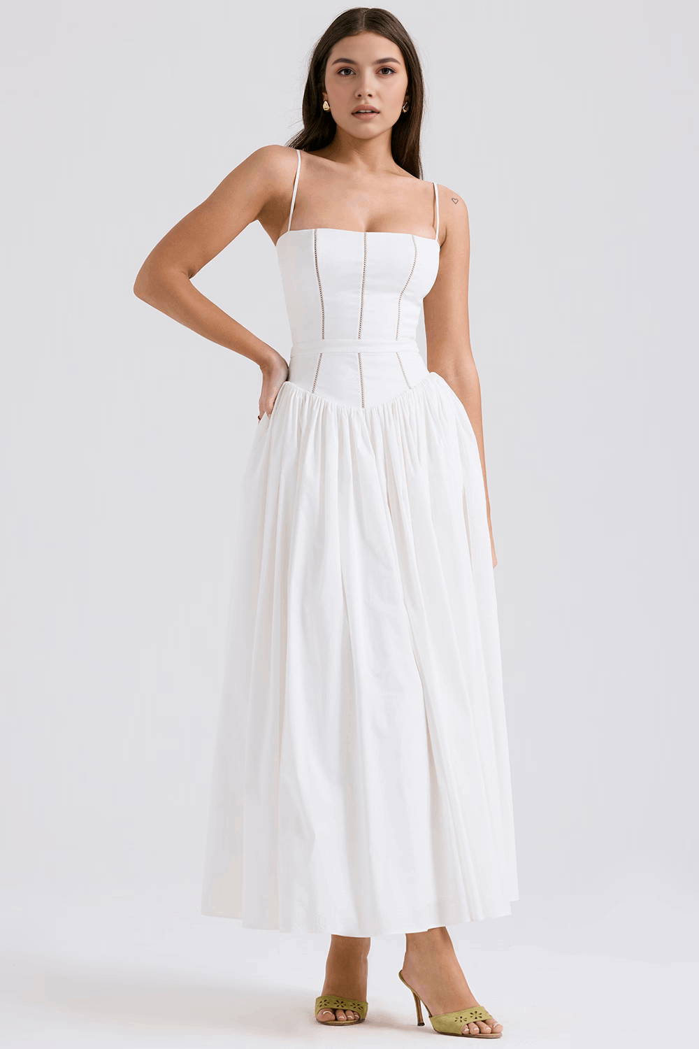 Saoirse – Floral Maxi Dress with Thin Straps