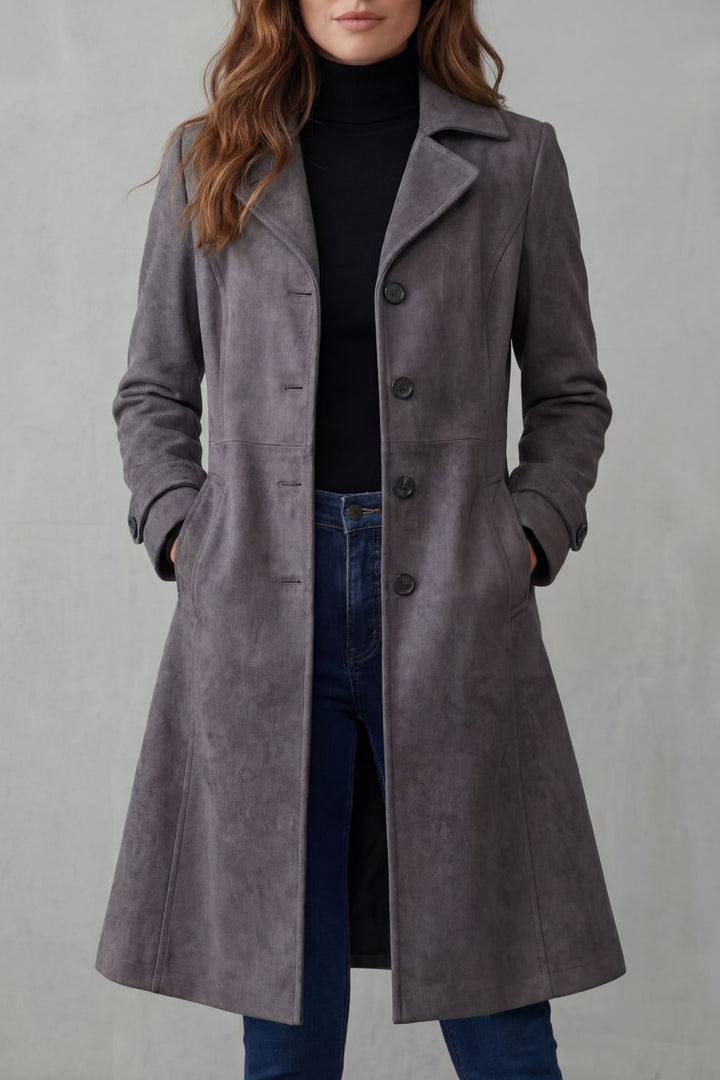 Ciara – Long Velour Coat