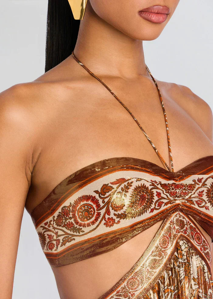 Aisling – Golden Aura Maxi Dress