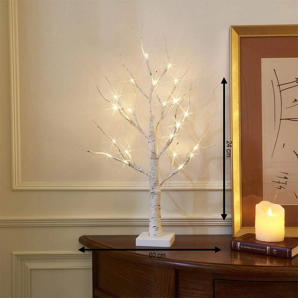 LED Decorative Birch Trees (Set of 2)