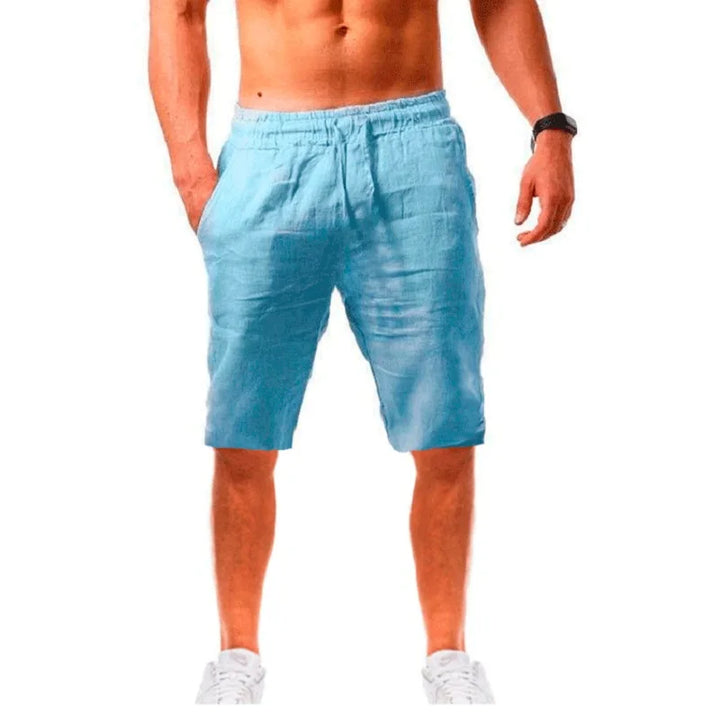 Petr – Cotton-Linen Shorts with a Comfortable Length