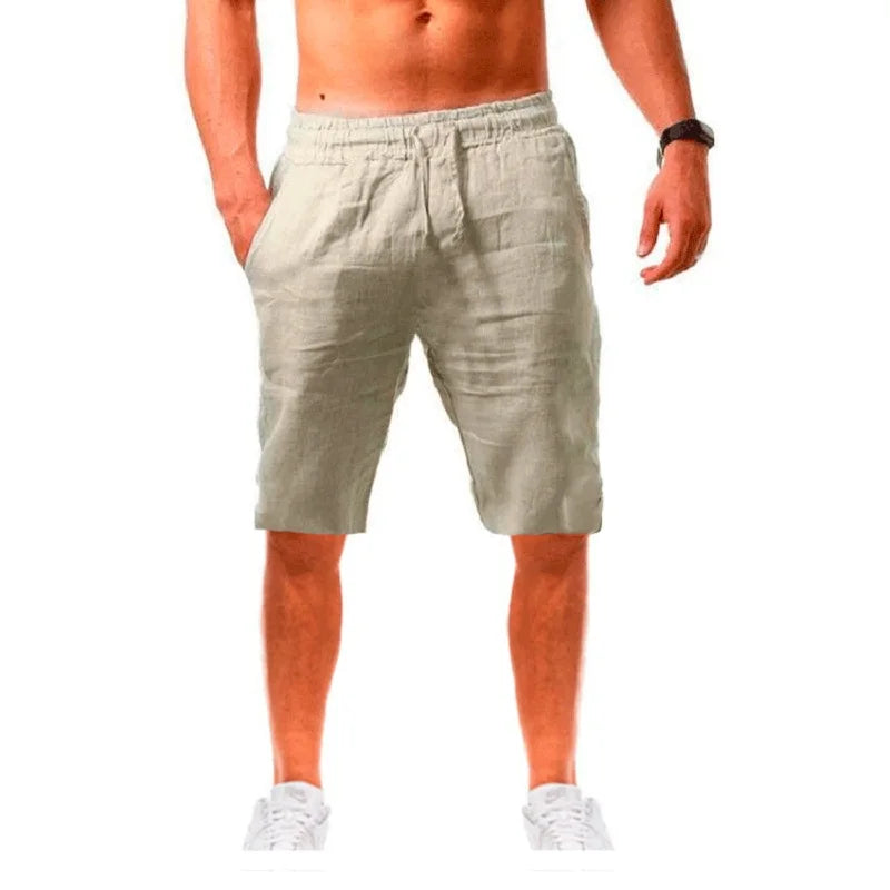Petr – Cotton-Linen Shorts with a Comfortable Length