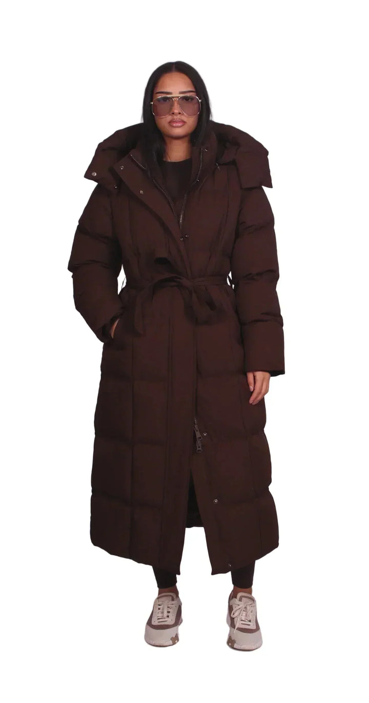 Carmen – Long Belted Puffer Jacket