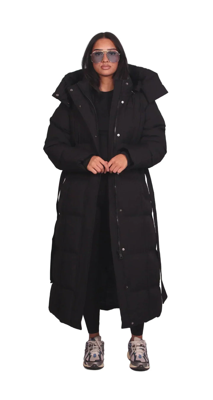Carmen – Long Belted Puffer Jacket