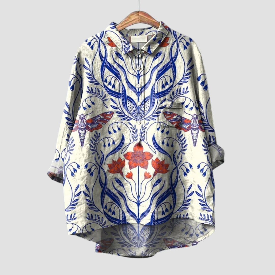 Ciara – Playful Dog-Print Top