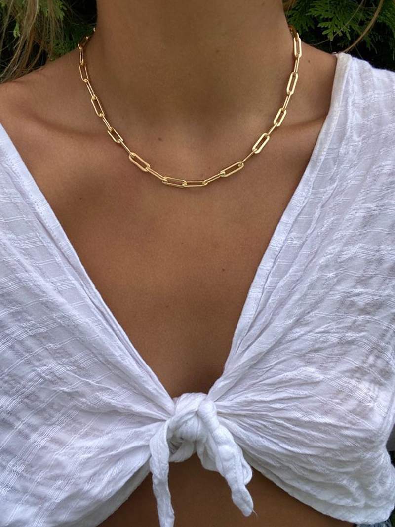 Gold Knot Chain Necklace