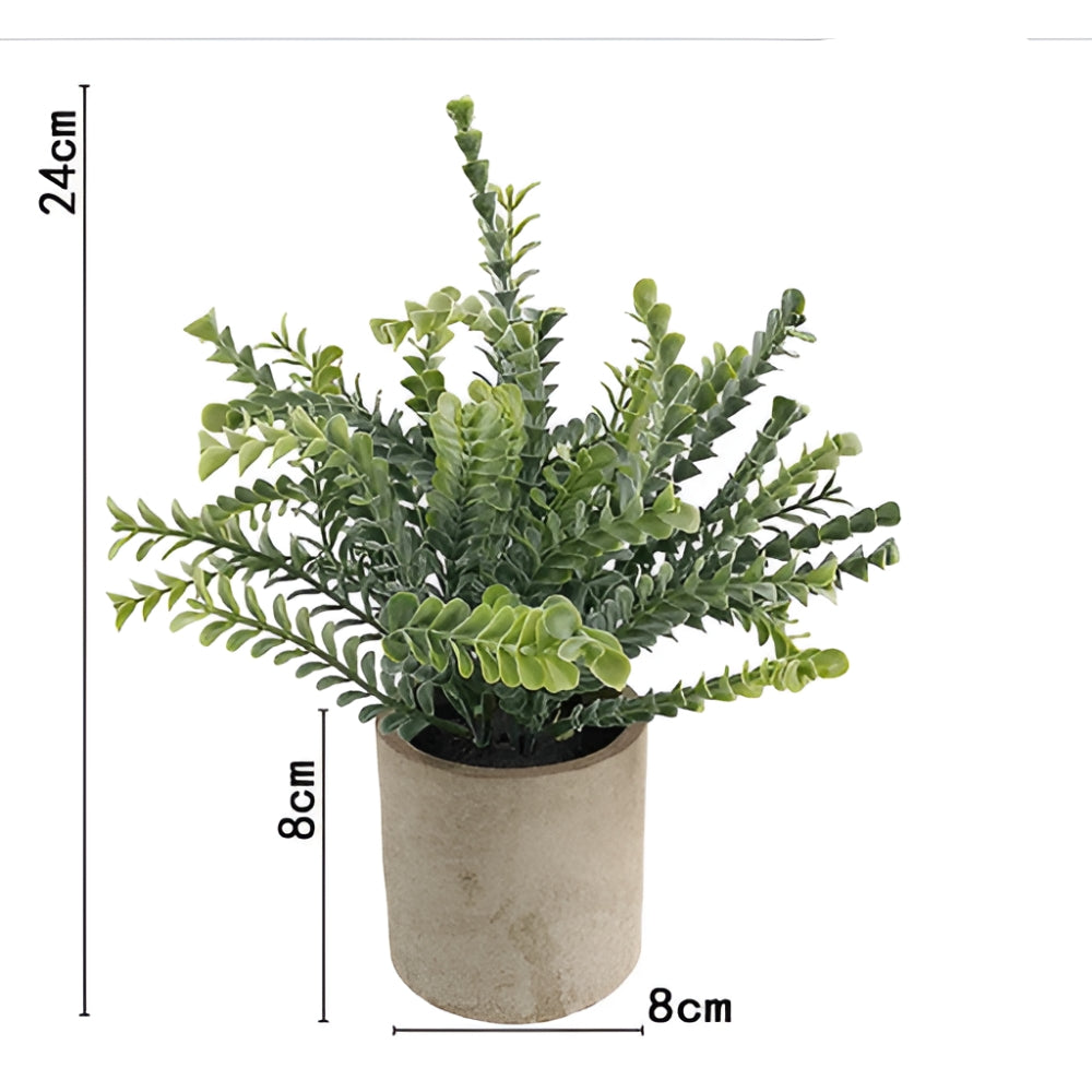 Artificial Plants in Modern Pots (Set of 3)