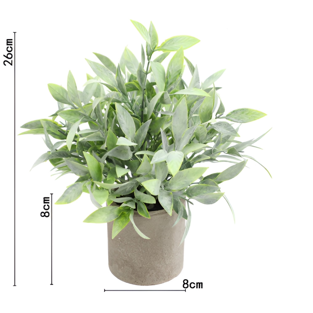 Artificial Plants in Modern Pots (Set of 3)