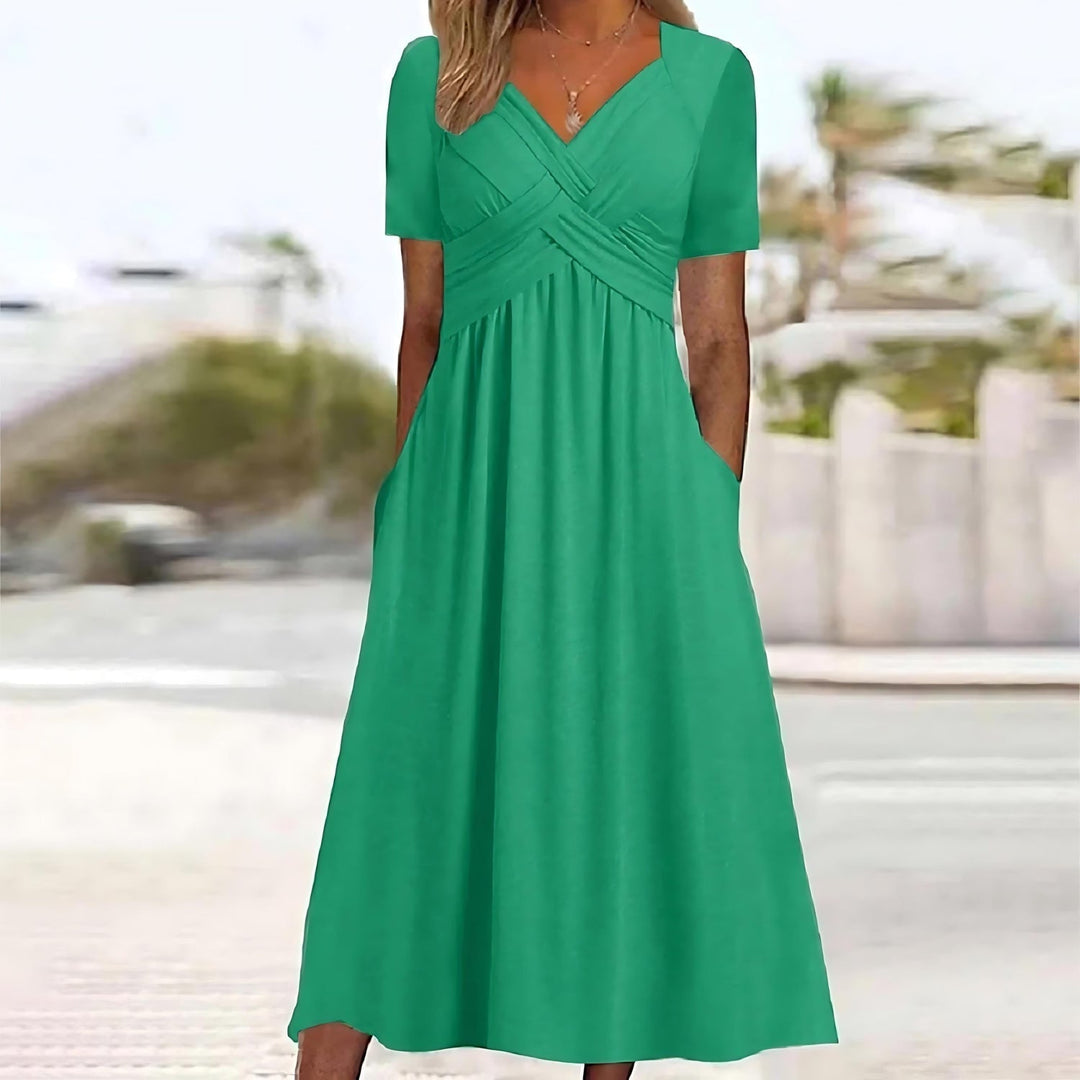 Natálie – Maxi Dress with Crossover Neckline