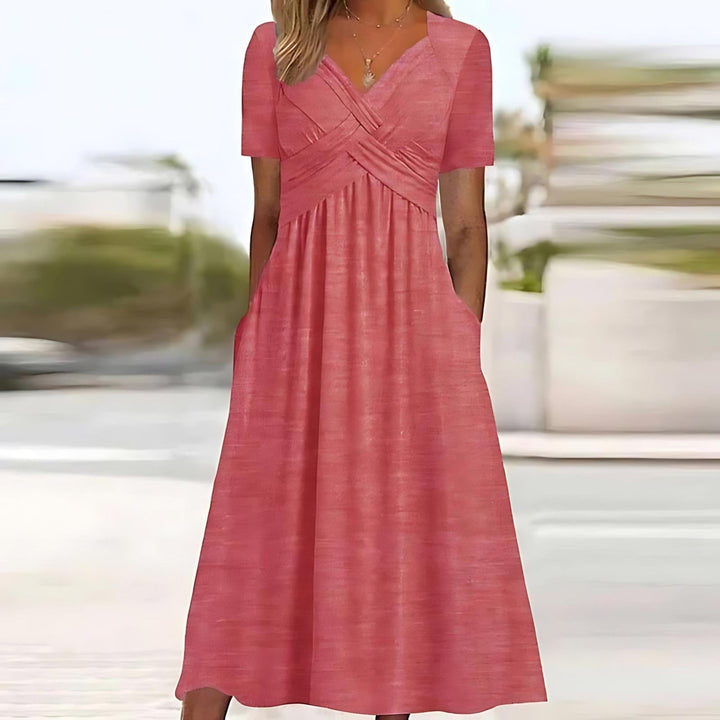 Natálie – Maxi Dress with Crossover Neckline