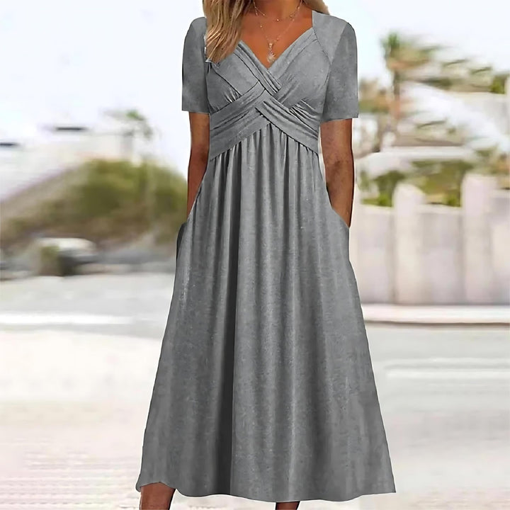 Natálie – Maxi Dress with Crossover Neckline
