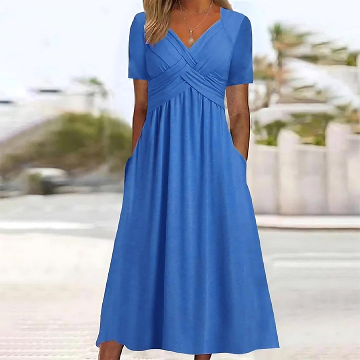 Natálie – Maxi Dress with Crossover Neckline