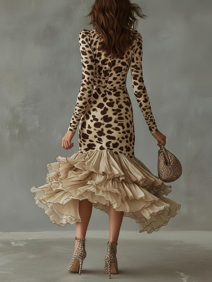 Petra – Leopard-Print Midi Dress