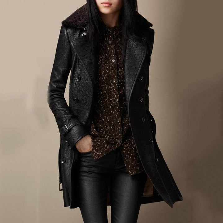 Mirjana – Elegant 3/4 Leather Jacket