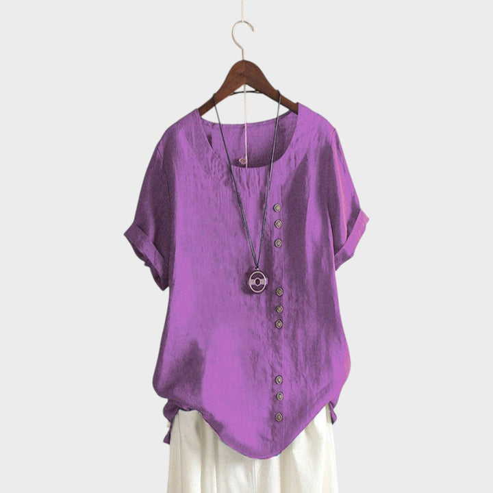 Mirna – Short Blouse with Retro Details