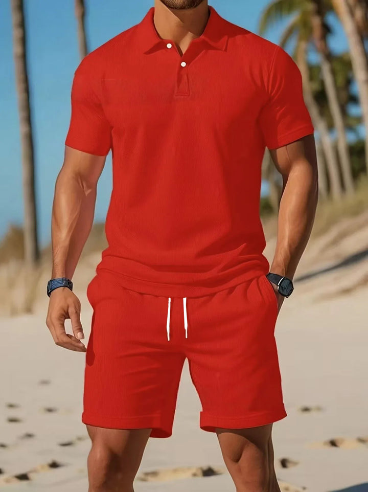 Michal – Polo and Shorts Set with Mesh Lining