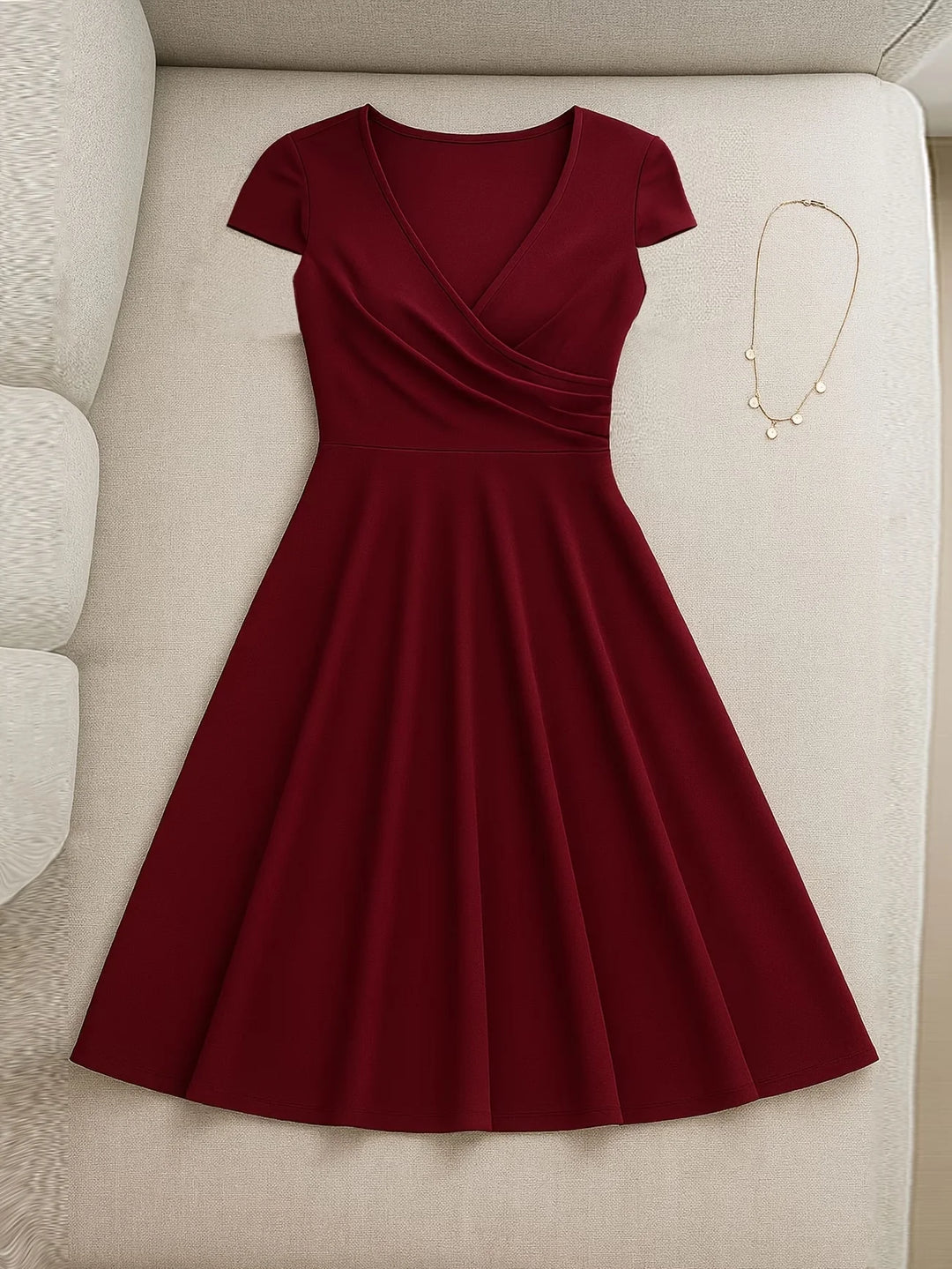 Veronika – Elegant V-Neck Occasion Dress