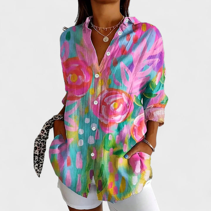 Sophie – Colourful Patterned Blouse