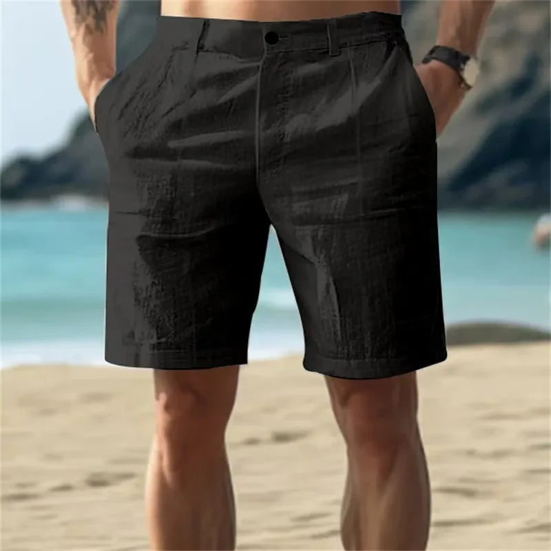 Tomás – Straight-Cut Linen Shorts
