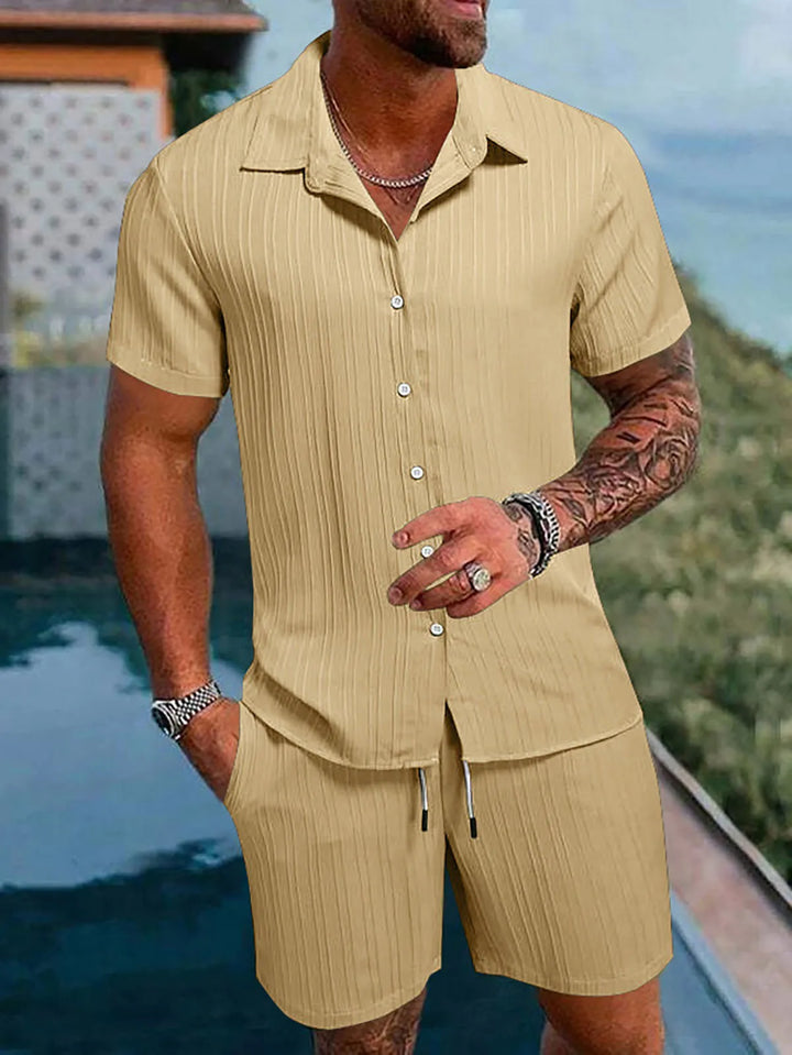 Oliver – Shirt and Shorts Set with Textured Fabric