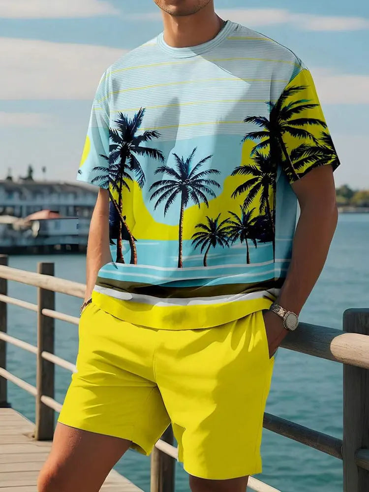 Tobias – T-Shirt and Shorts Set with Colour Gradient