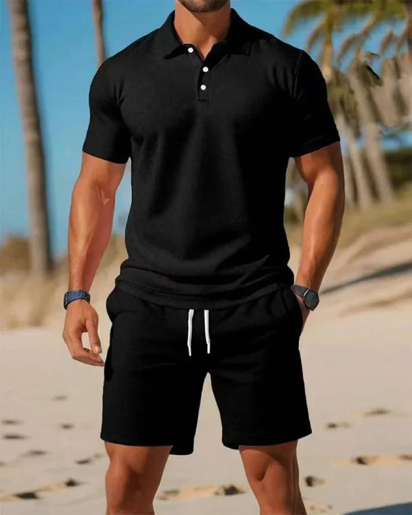 Patrik – Polo Shirt and Mesh Shorts Set