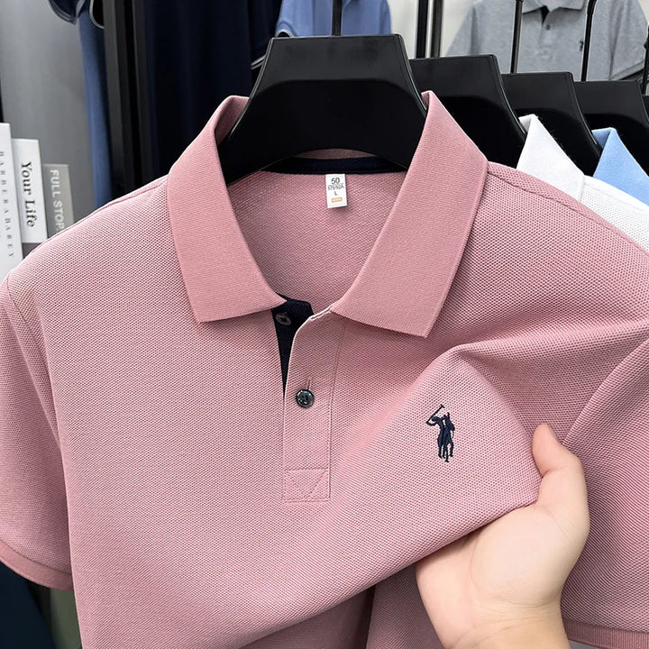Cillian – Men's 100% Cotton Polo Shirt with Embroidered Detail