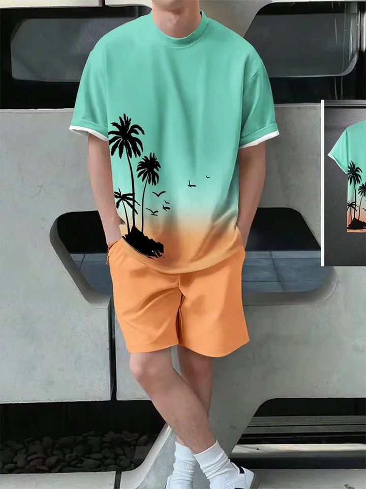 Tobias – T-Shirt and Shorts Set with Colour Gradient
