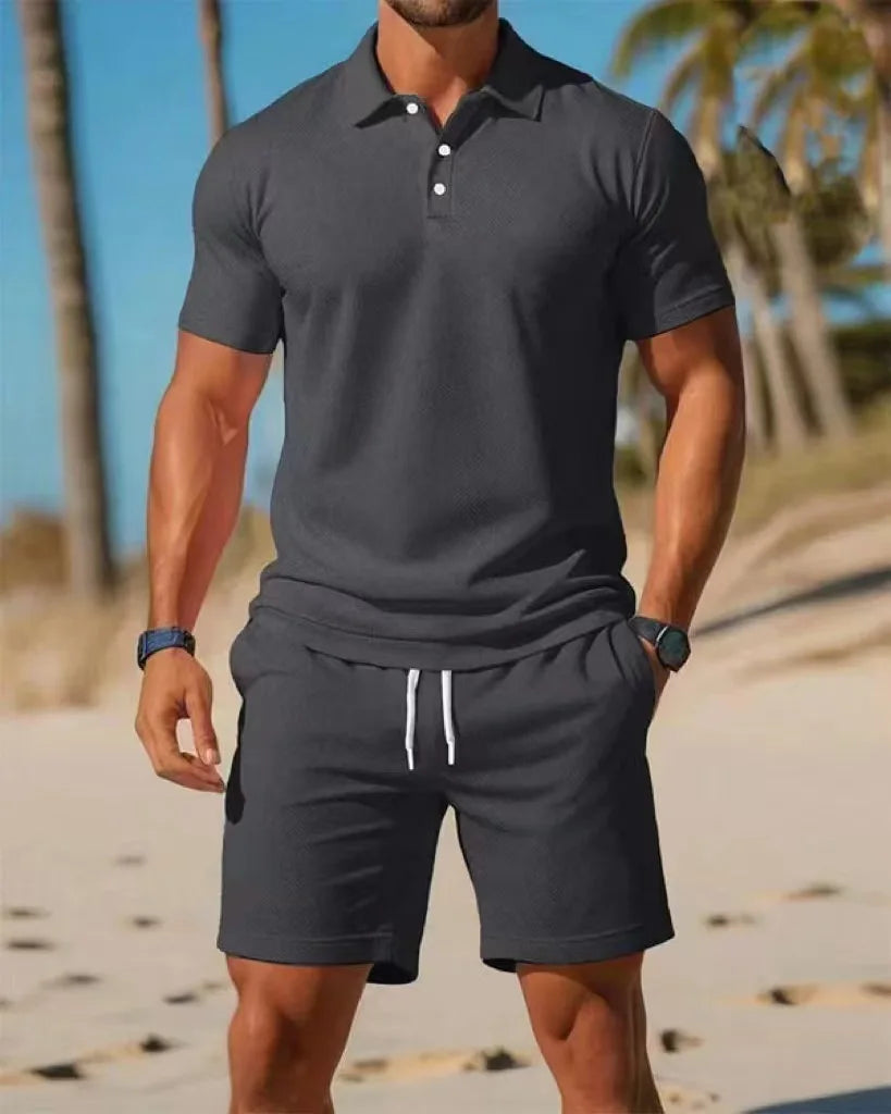 Michal – Polo and Shorts Set with Mesh Lining