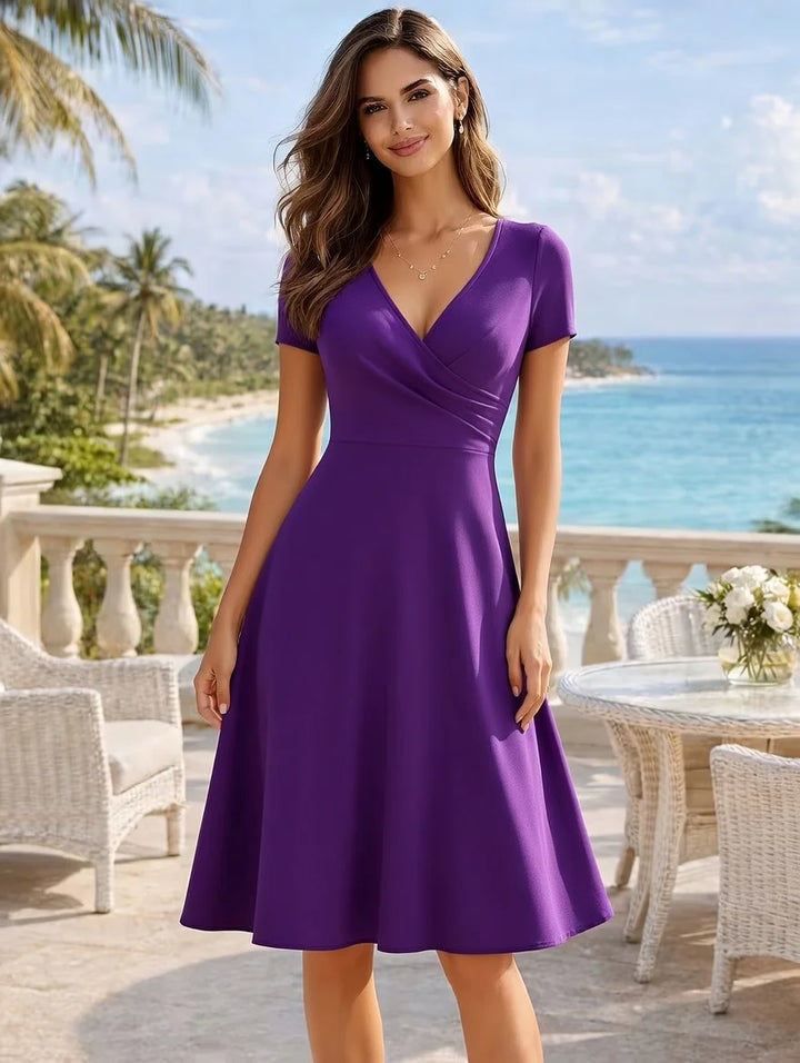 Veronika – Elegant V-Neck Occasion Dress