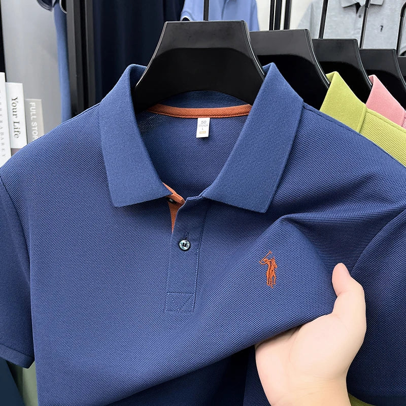Cillian – Men's 100% Cotton Polo Shirt with Embroidered Detail
