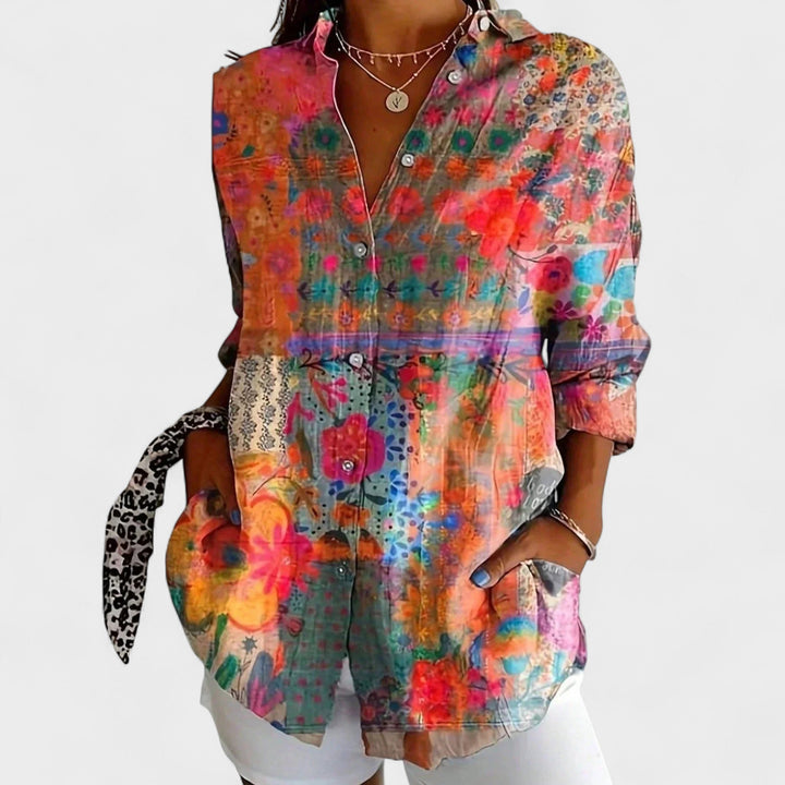 Sophie – Colourful Patterned Blouse