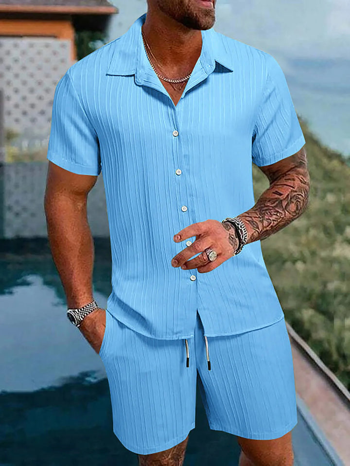 Oliver – Shirt and Shorts Set with Textured Fabric