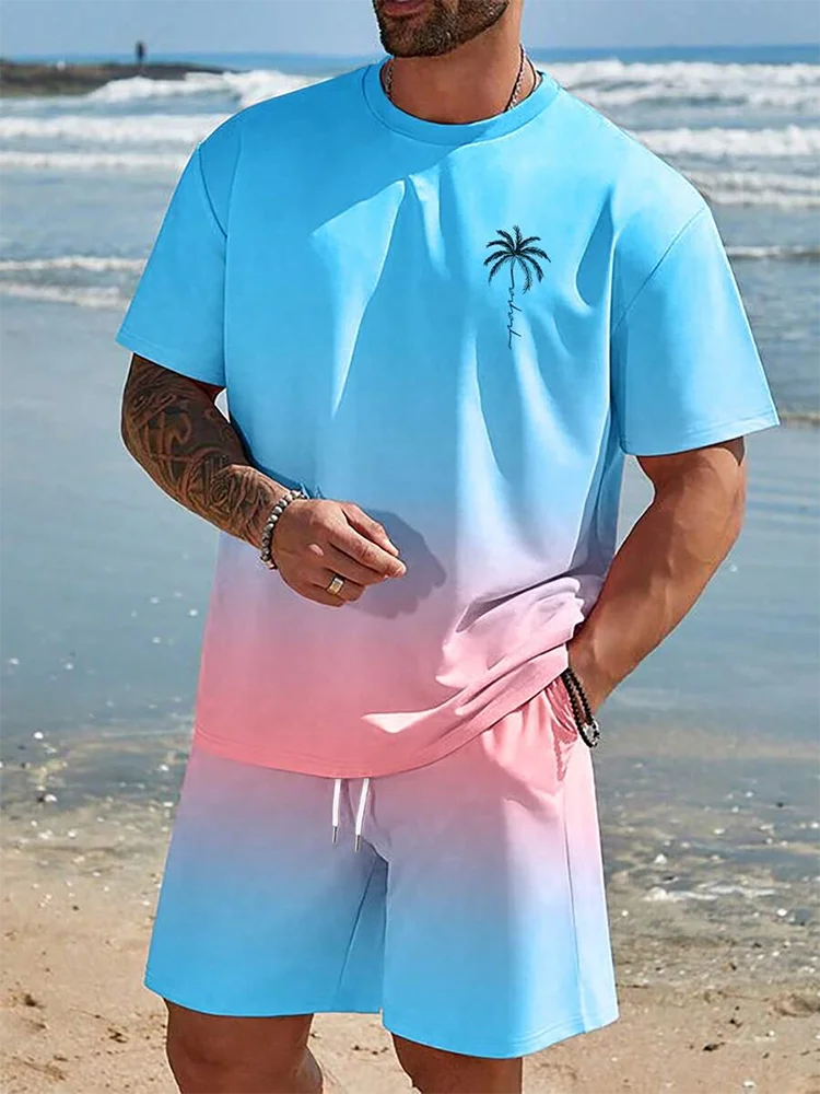 Tobias – T-Shirt and Shorts Set with Colour Gradient
