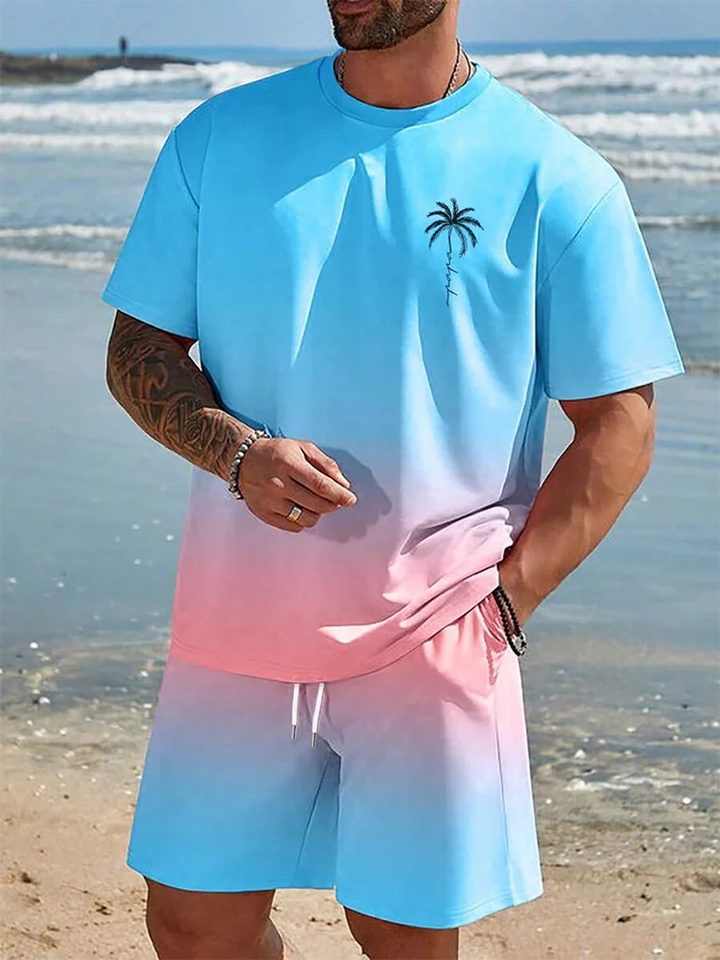 Tobias – T-Shirt and Shorts Set with Colour Gradient