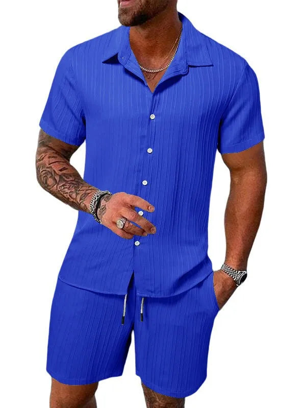 Oliver – Shirt and Shorts Set with Textured Fabric